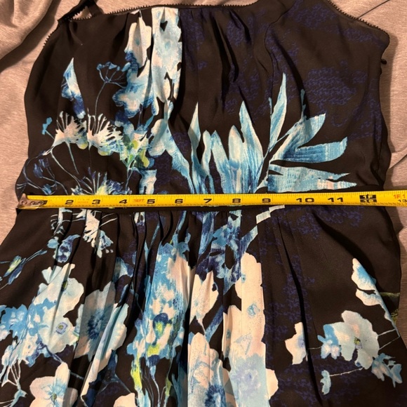 WHBM‎ Blue Watercolor Spaghetti Strap Floral Fit & Flare Dress 6p - Picture 10 of 12